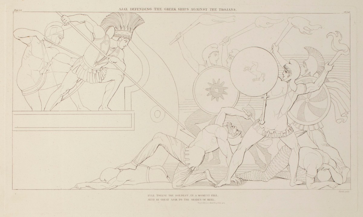 John Flaxman RA, Ajax Defending the Greek Ships from the Trojans