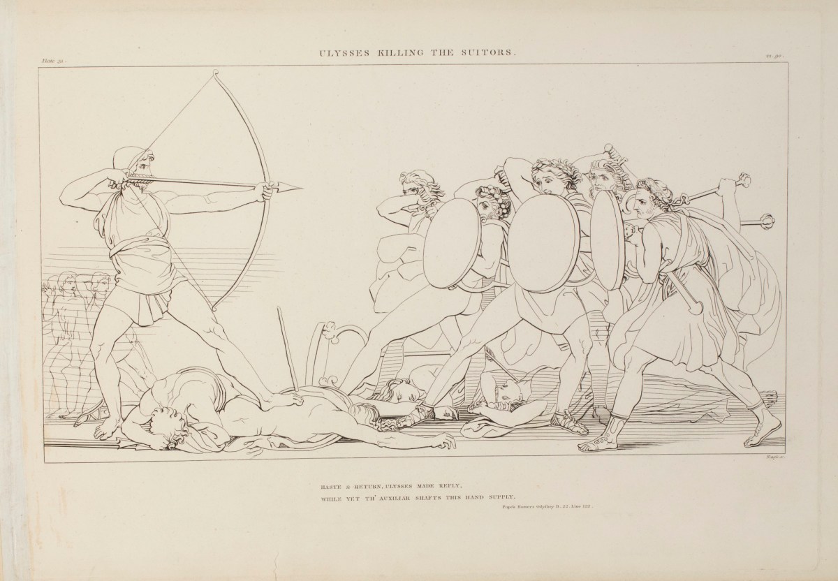 John Flaxman RA, Ulysses Killing the Suitors