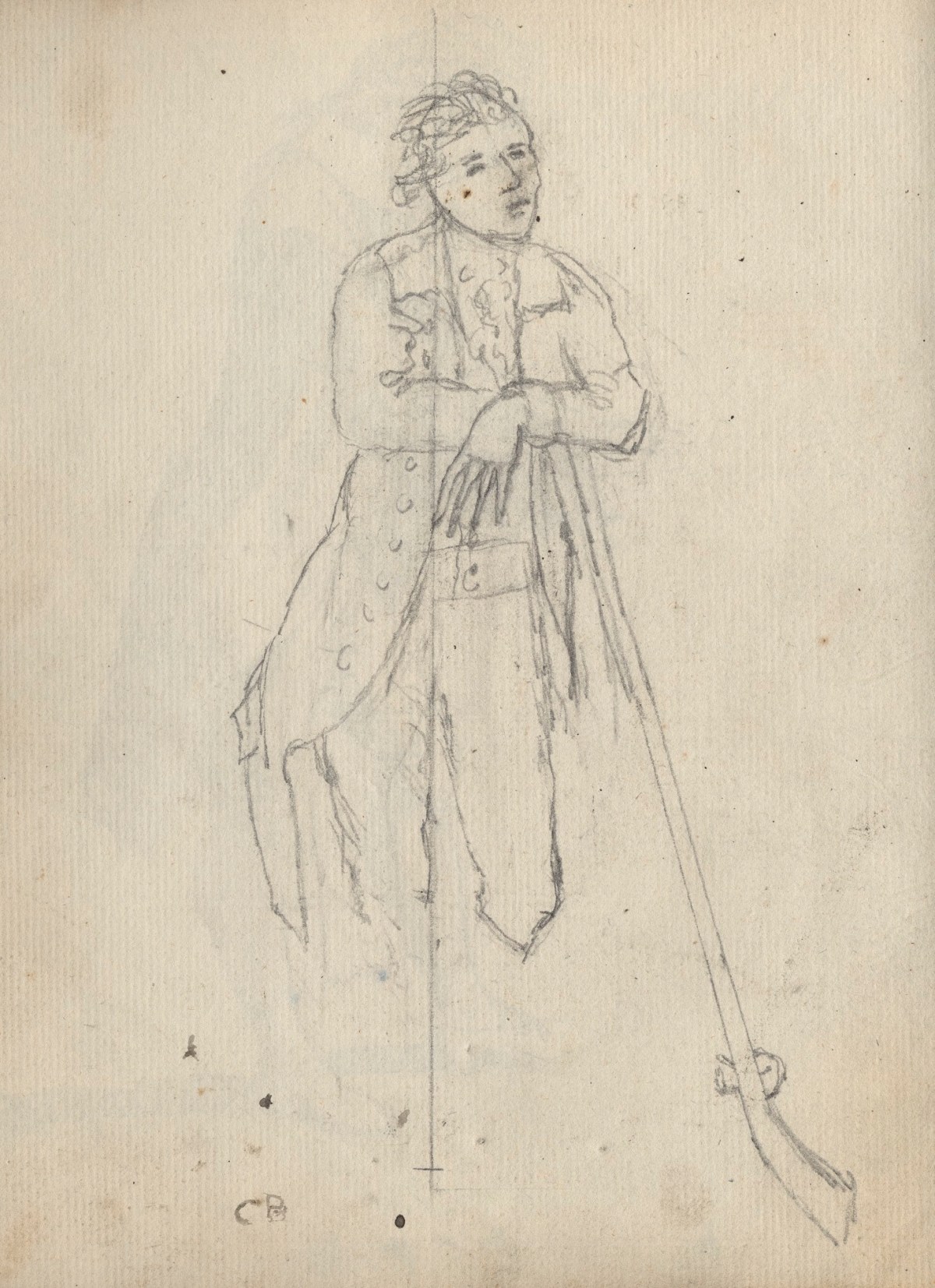 Unknown artist, Leaf from a sketchbook