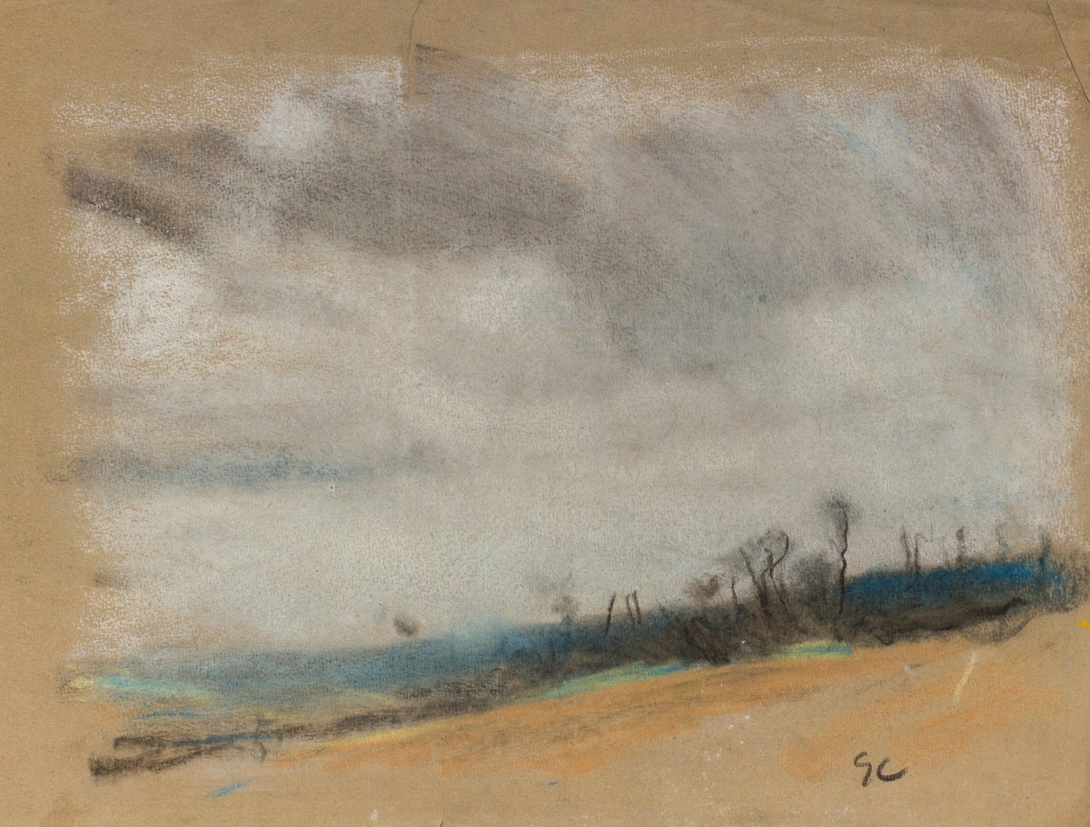 Sir George Clausen RA, Study of sky with landscape