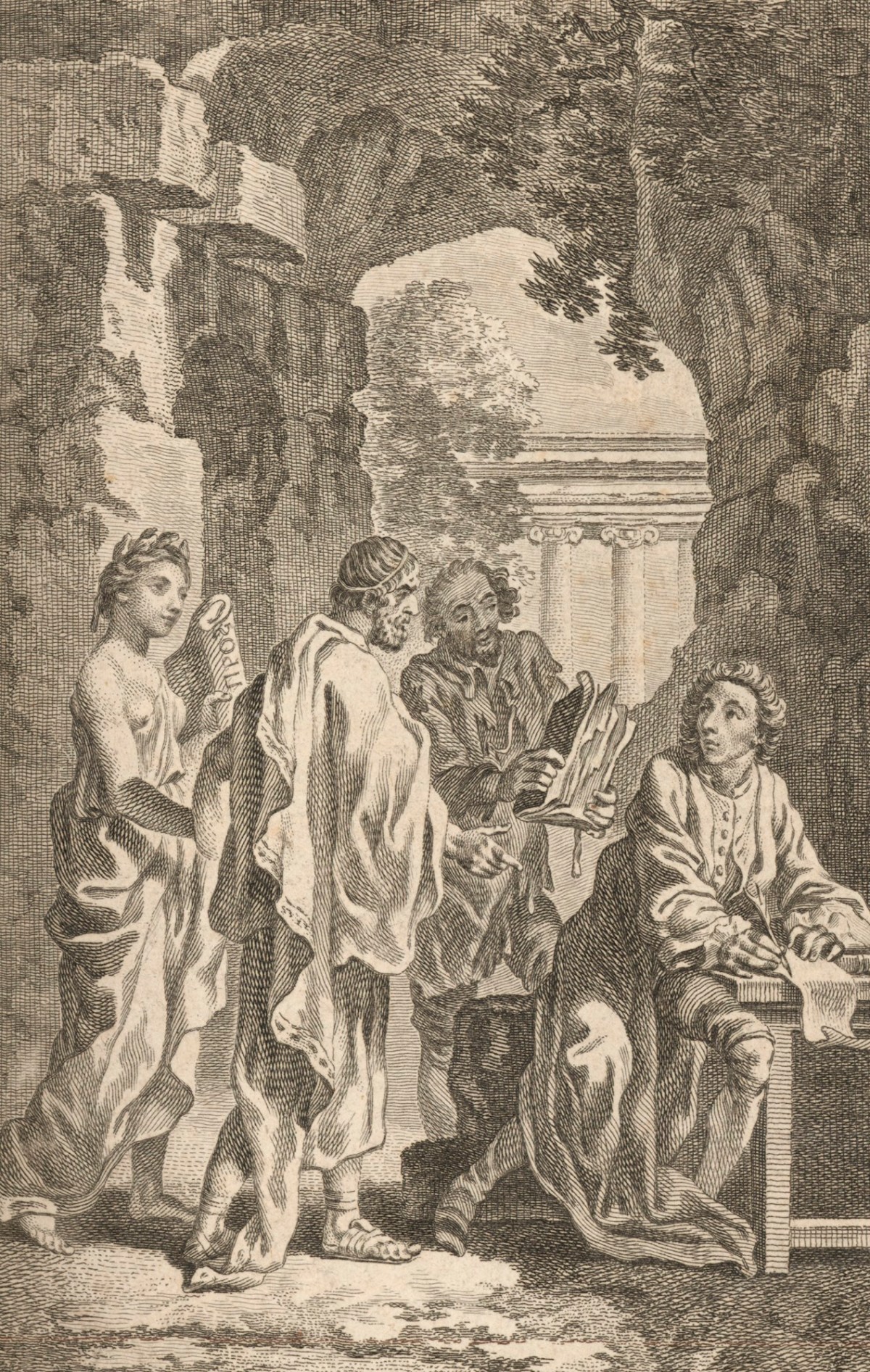Francis Hayman RA, 'Hail, Bards triumphant! ...'