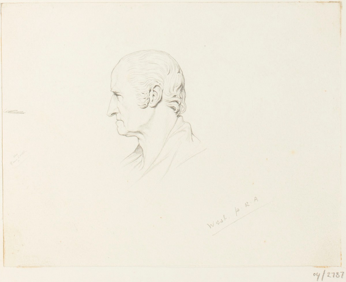 Henry Hugh Armstead RA, Profile of Benjamin West, P.R.A., after Francis Chantrey