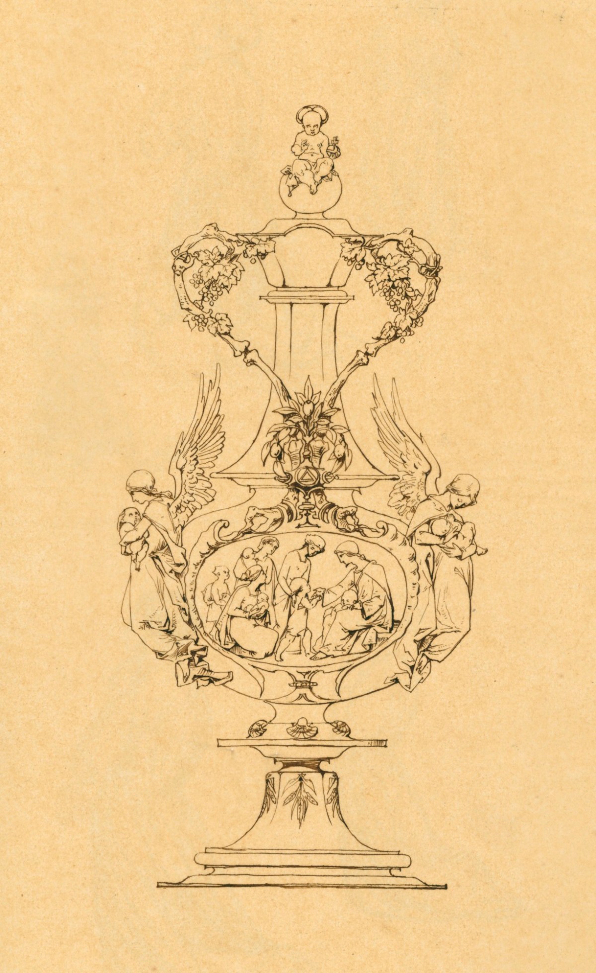Henry Hugh Armstead RA, Design for a silver cup decorated with a scene from the life of Christ