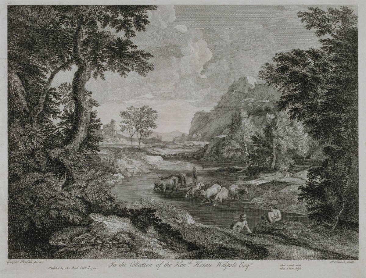 P.C. Canot ARA, Landscape with cows crossing a river