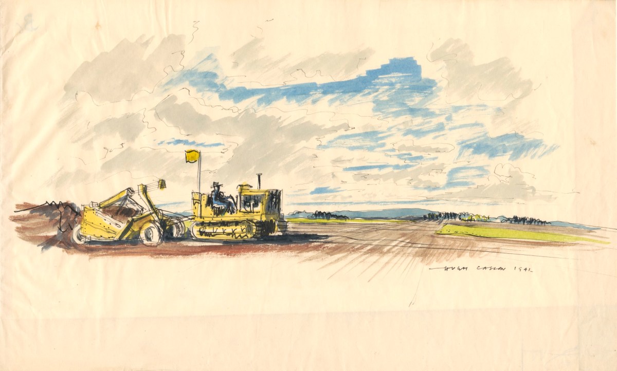 Sir Hugh Casson PRA, Landscape with plough