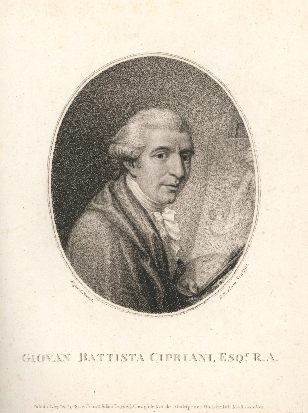 John Francis Rigaud RA, Portrait of Giovanni Battista Cipriani RA