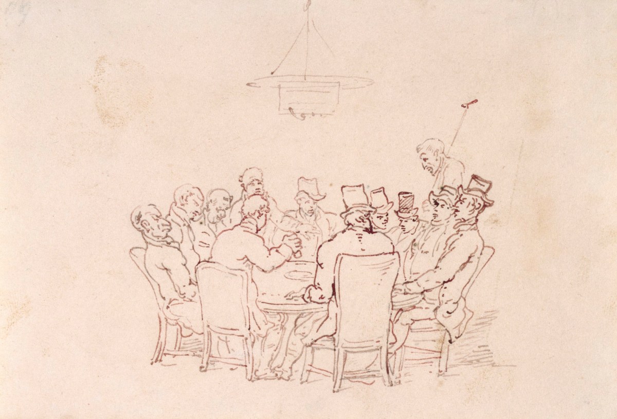 Thomas Rowlandson, Study for 'Gaming House'