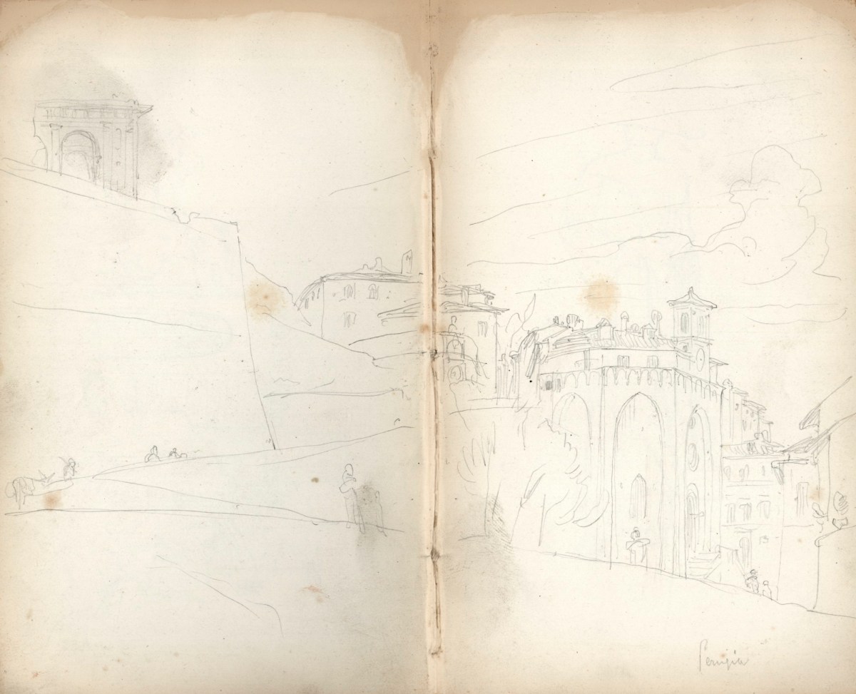 Lord Leighton PRA, View of Perugia showing the church of Sant'Ercolano