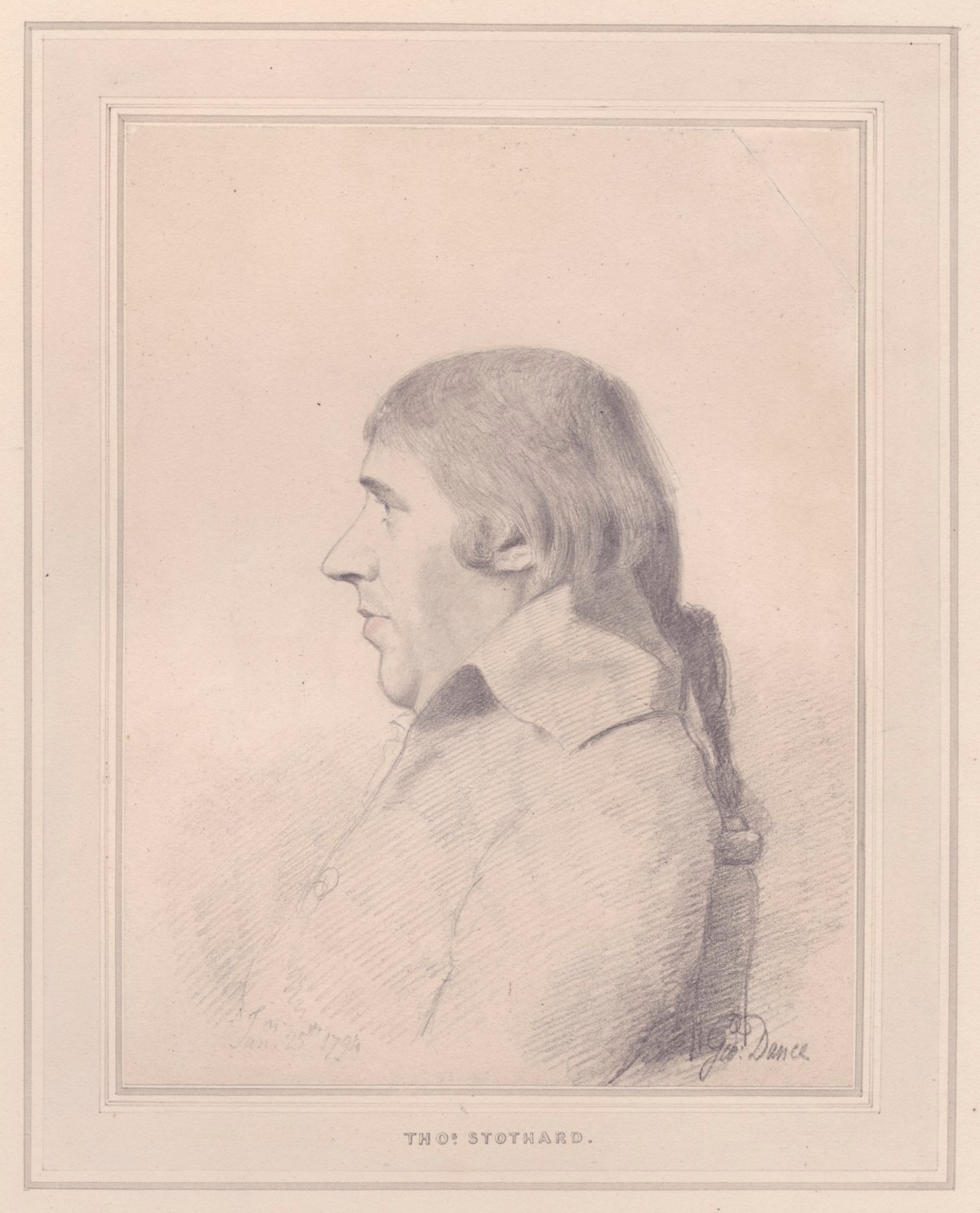 George Dance RA, Portrait of Thomas Stothard, R.A.