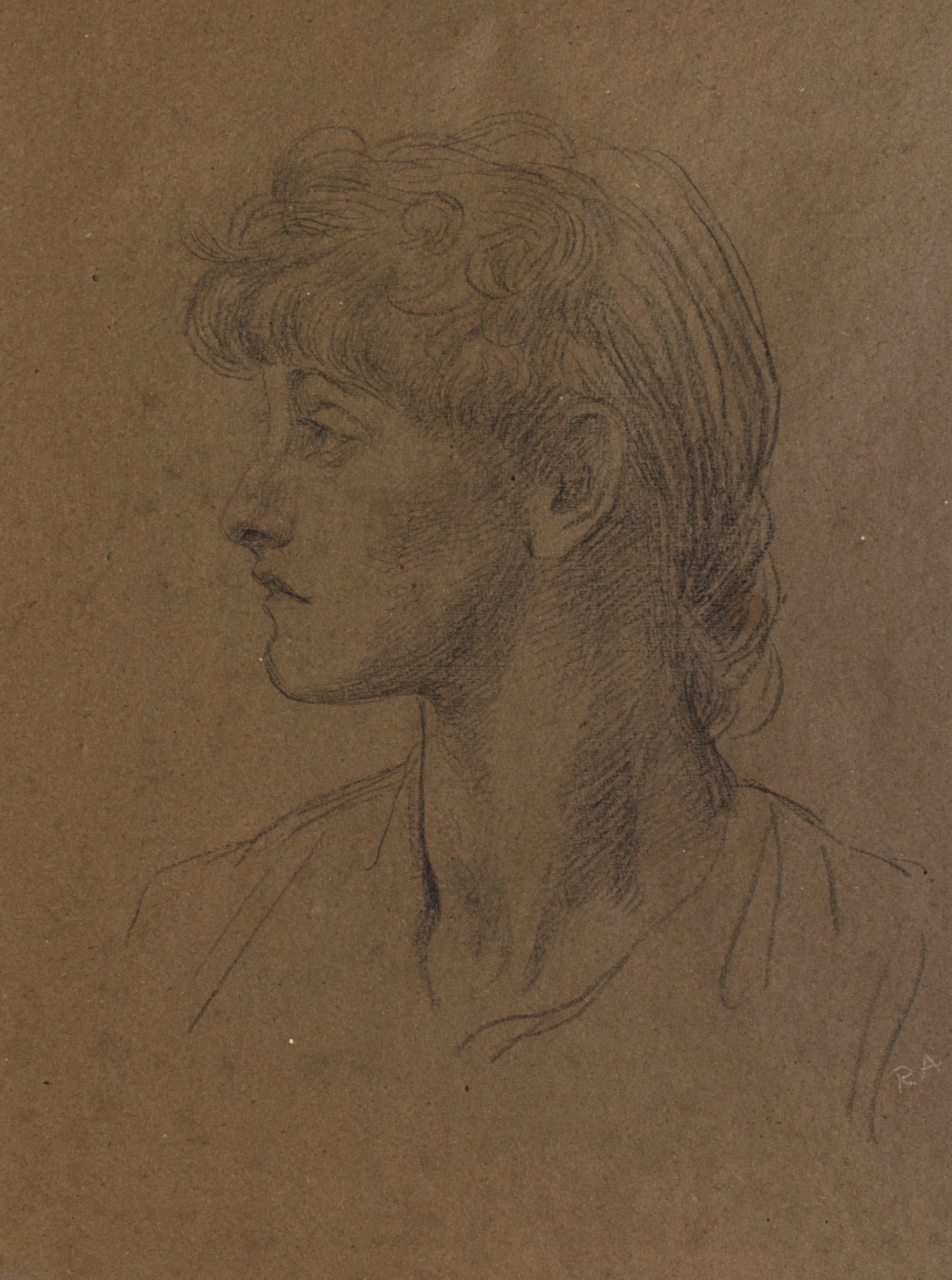George Frederic Watts RA, Head of a woman, probably a study for a portrait of Violet Lindsay
