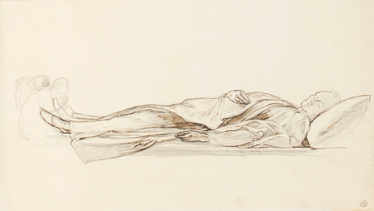 Henry Hugh Armstead RA, Study for the effigy of Archdeacon Moore, for Lichfield Cathedral