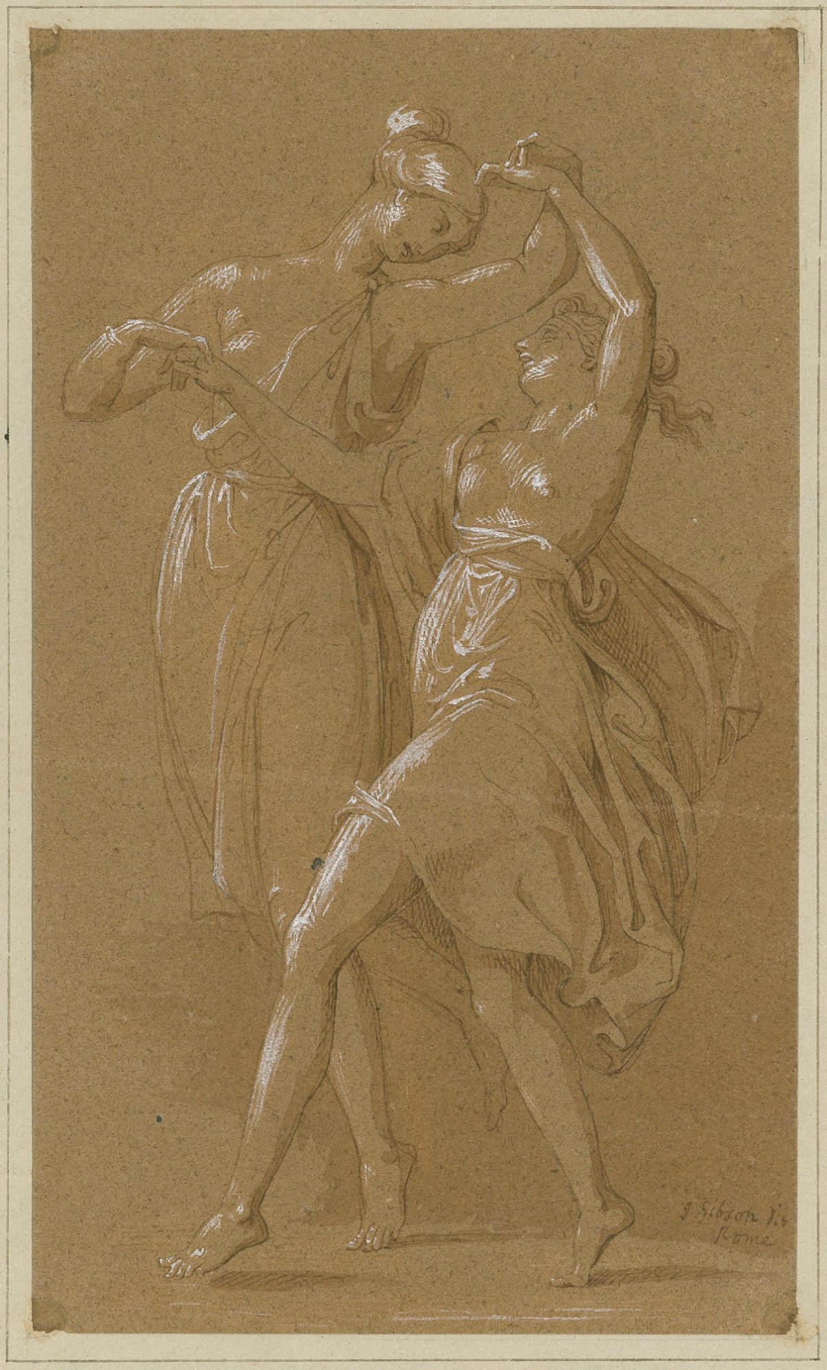 John Gibson RA, Two girls dancing