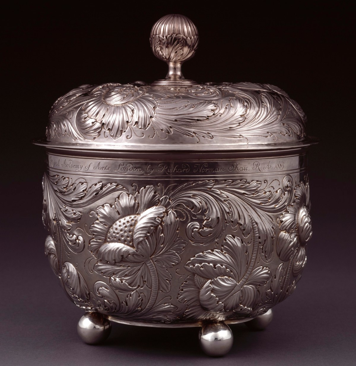 Richard Norman Shaw RA, Biscuit Barrel with cover