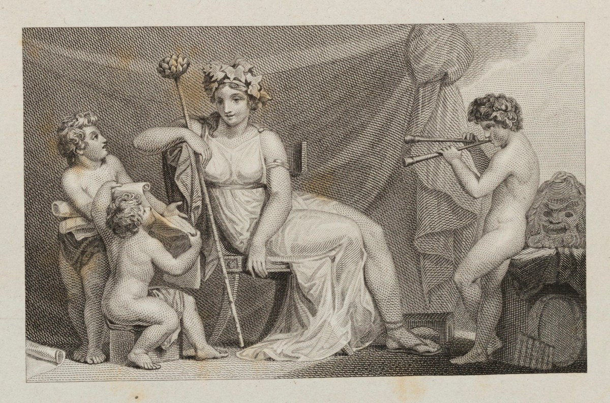 Henry Howard RA, Three putti and a nymph