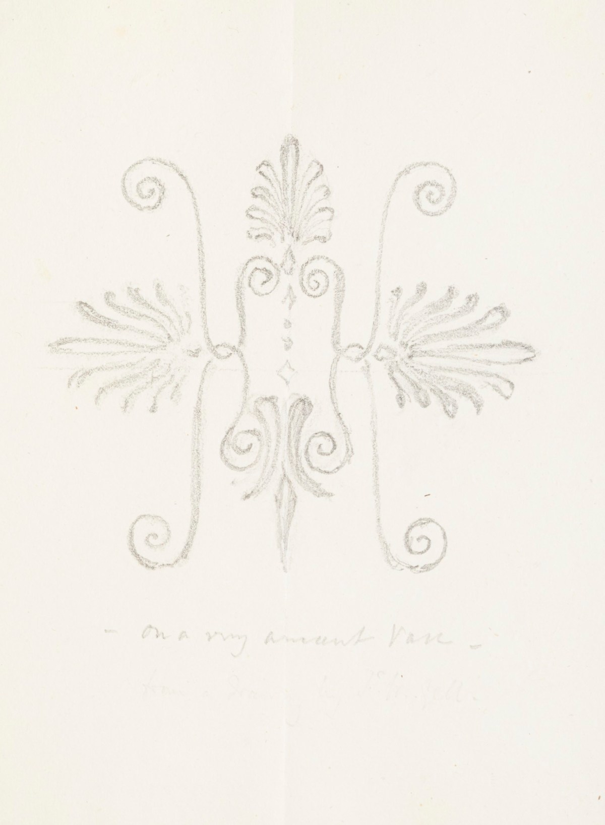 Richard Westmacott the Younger RA, Drawing of ornament from "a very ancient vase"