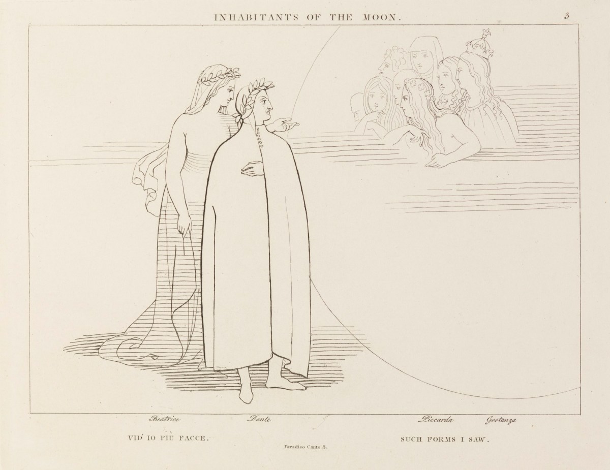 John Flaxman RA, 'Inhabitants of the Moon' (from The Divine Comedy, Paradise )
