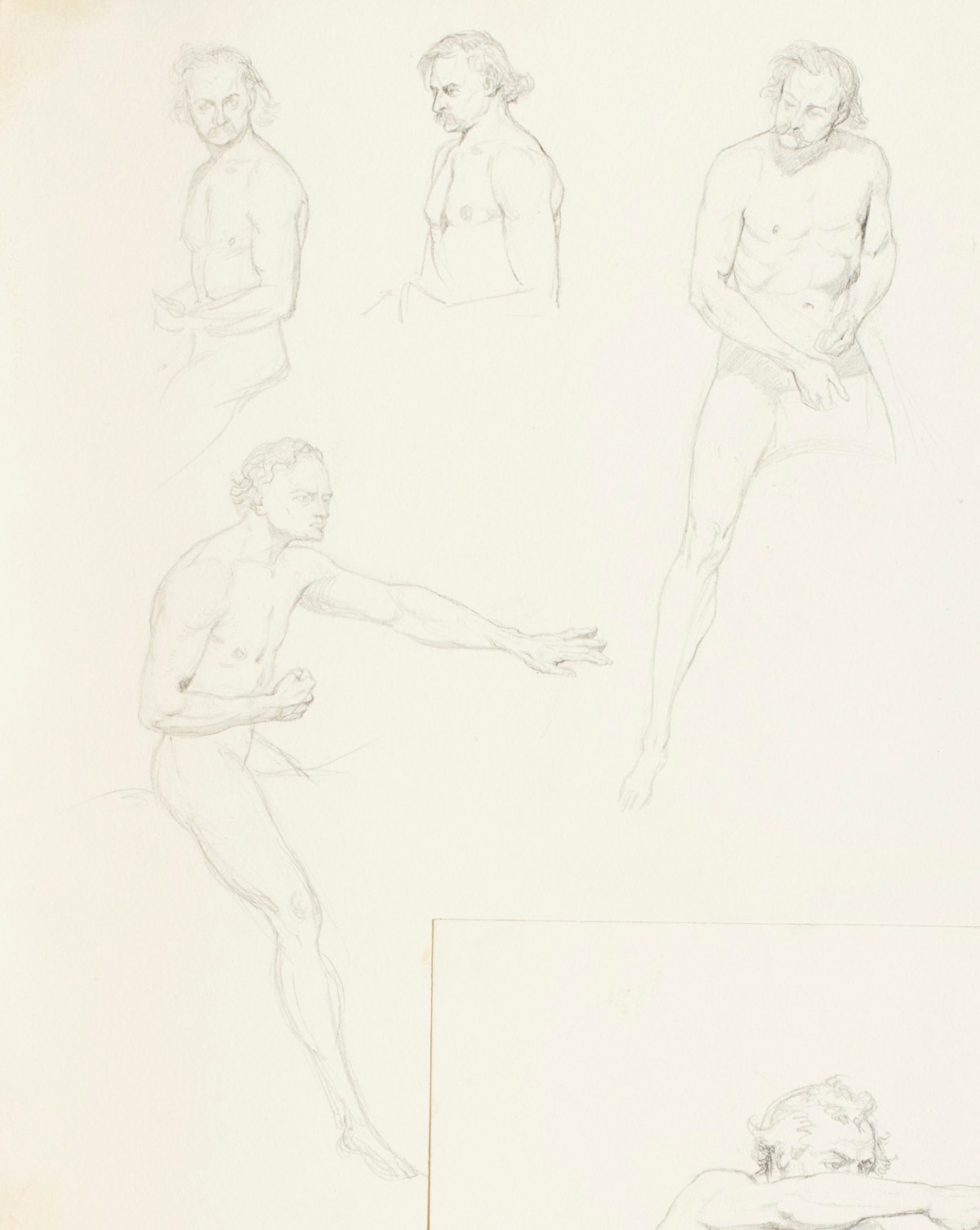 Henry Hugh Armstead RA, Nude studies of a male figure