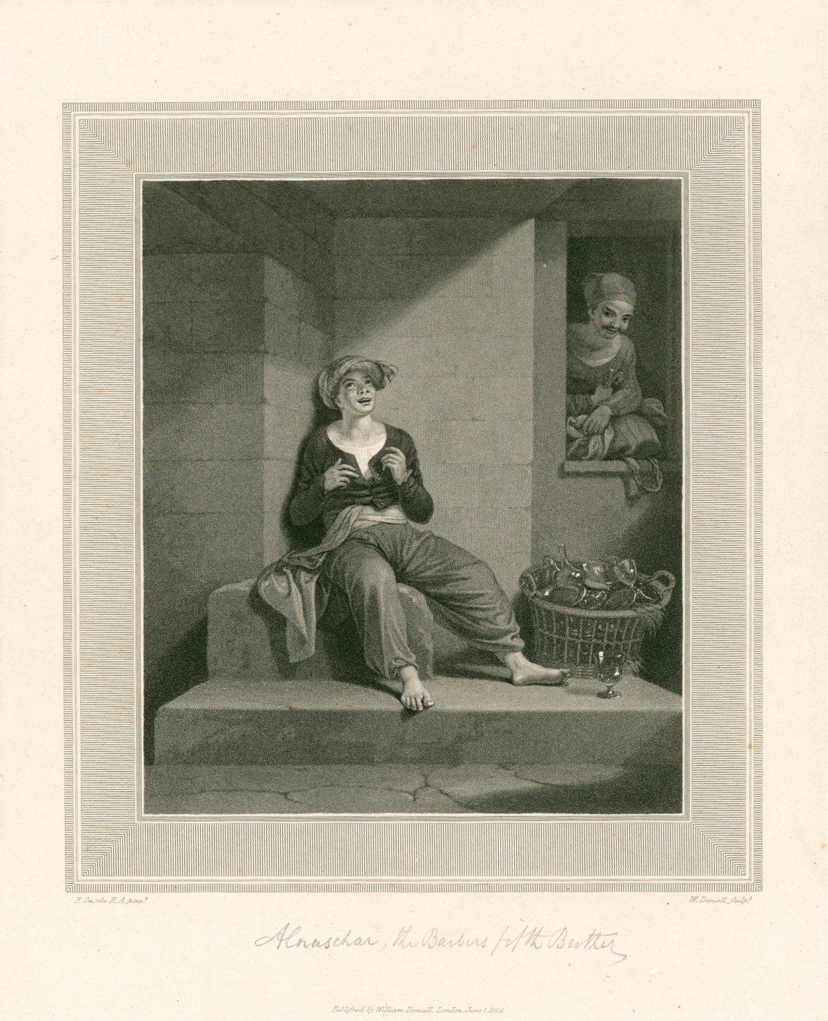 William Daniell RA, Alnaschar, the Barber's fifth brother