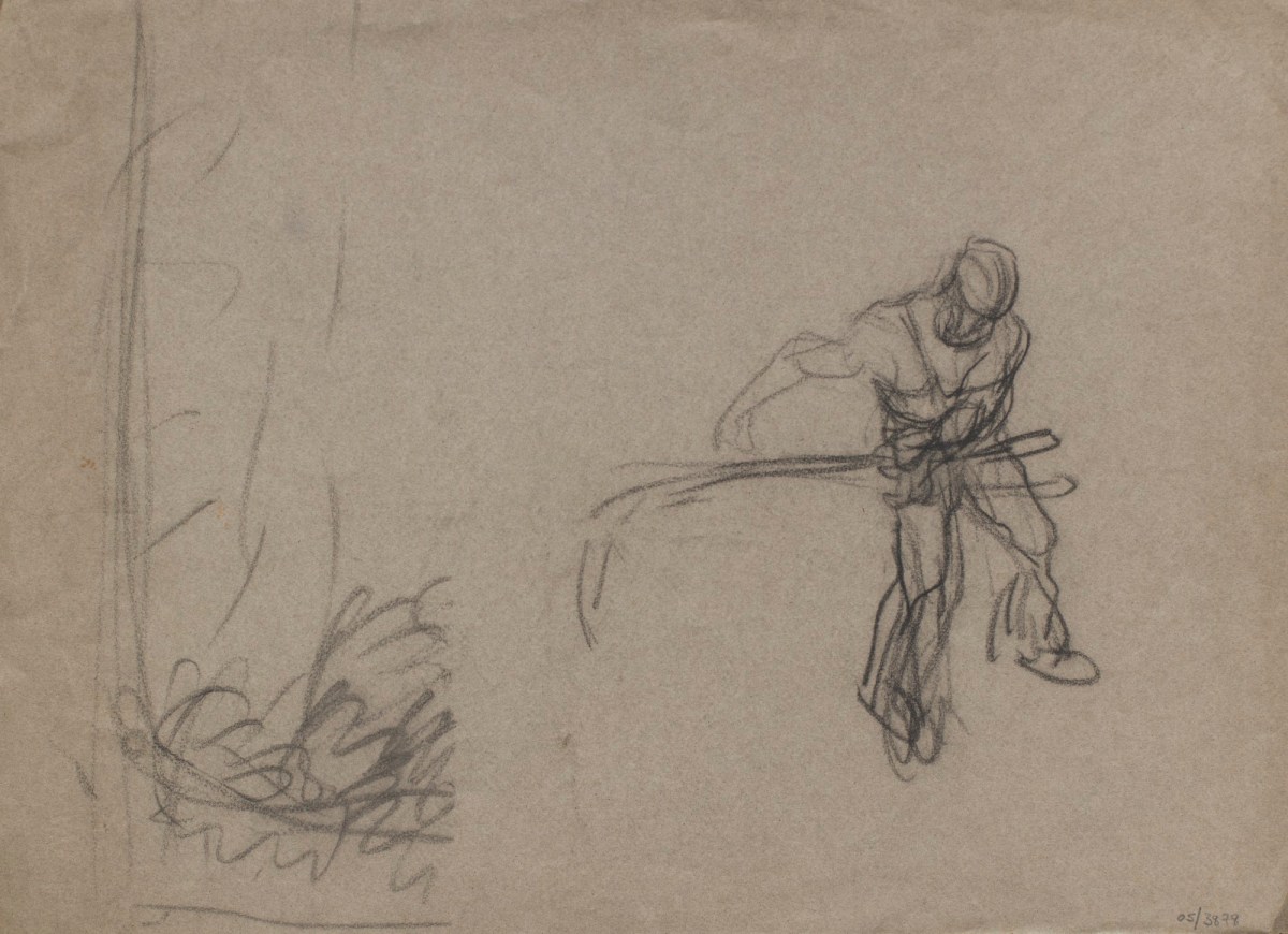 Sir George Clausen RA, Study for 'The Old Reaper'