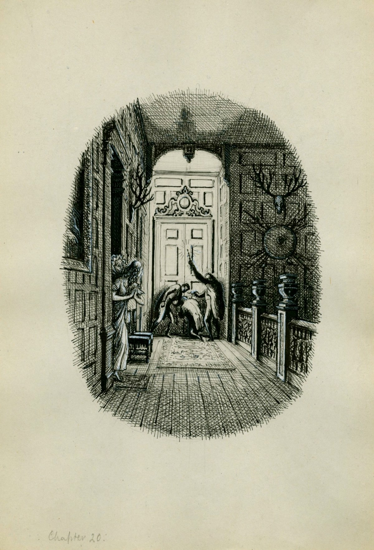 Charles W. Stewart, 'We were in no condition to be seen', illustration for Chapter 20 of Uncle Silas