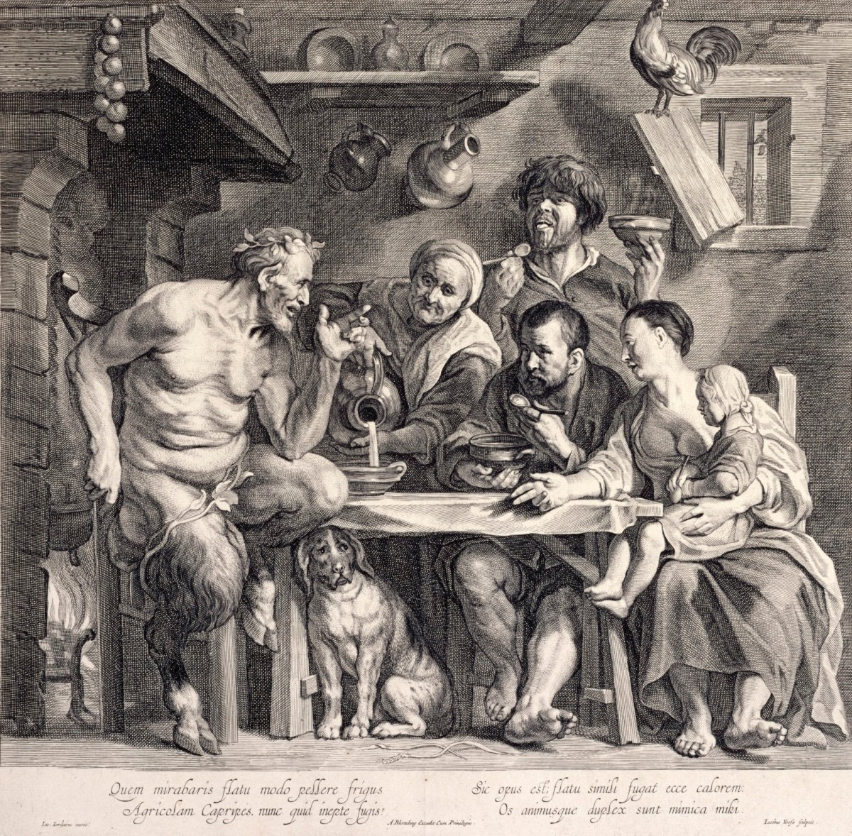 Jacobus Neeffs, Satyr and Peasant