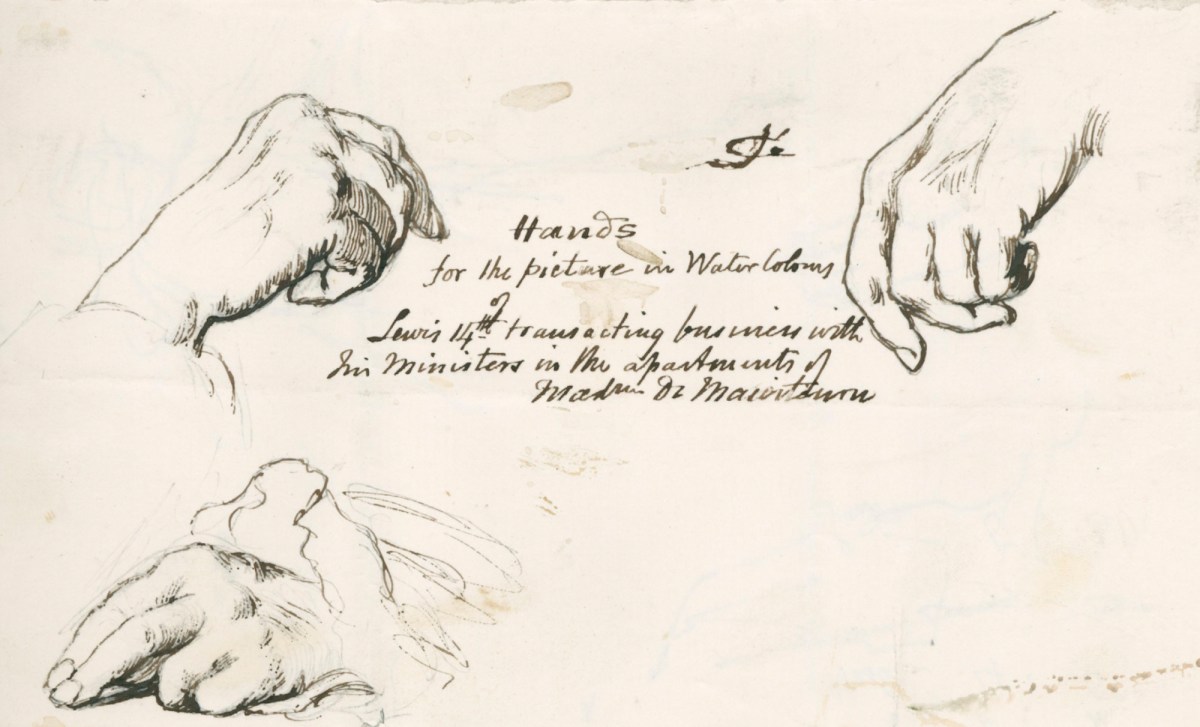Sir John Gilbert RA, Three studies of hands
