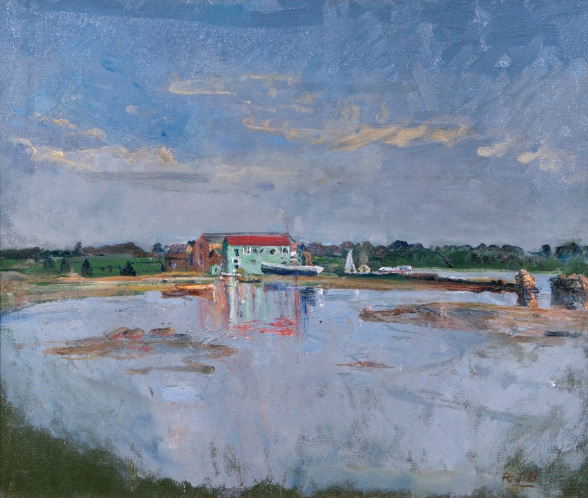 Rodney Burn RA, Woodnut's Shipyard, Bembridge