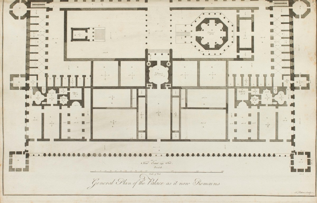 Charles-Louis Clérisseau, Plan of the Diocletian palace in Split
