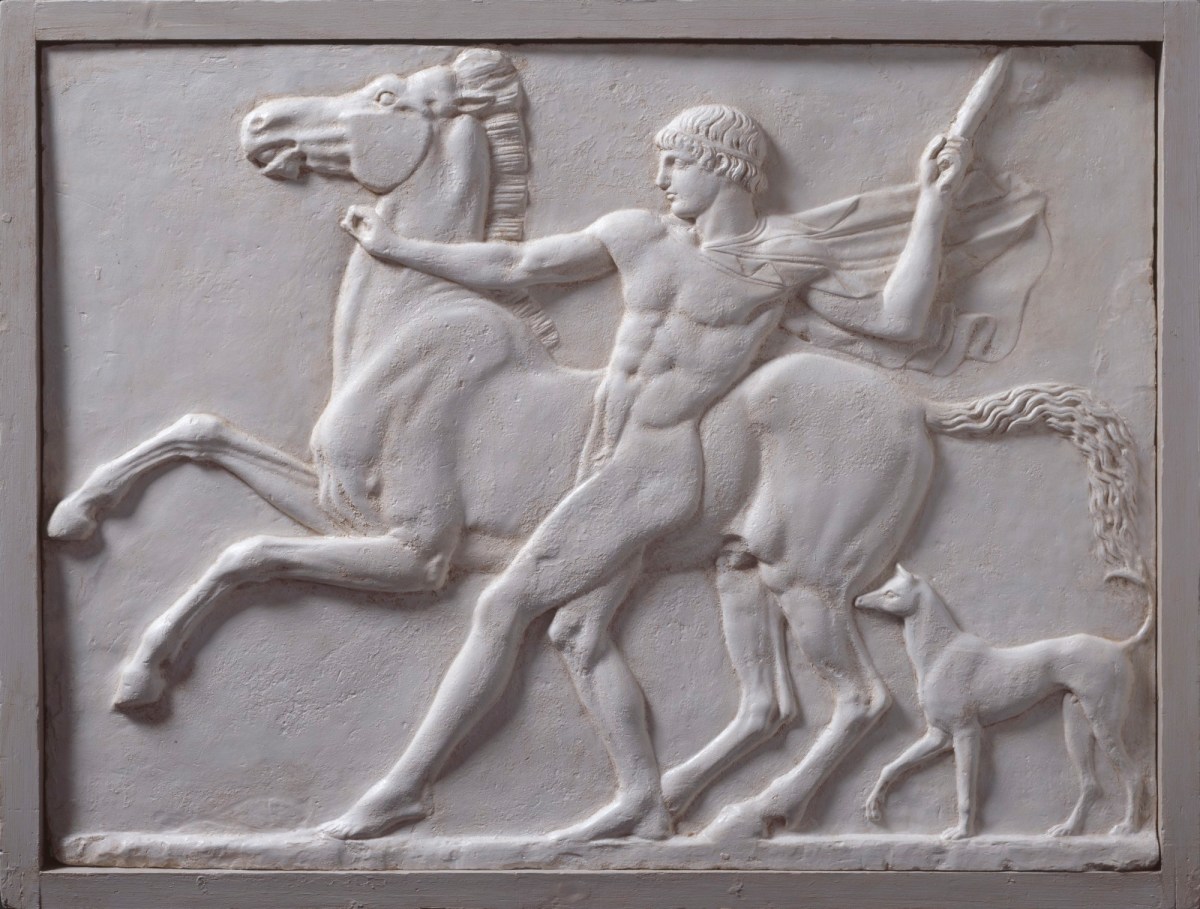 British Museum, Cast of relief of youth, horse, and dog from Hadrian's Villa