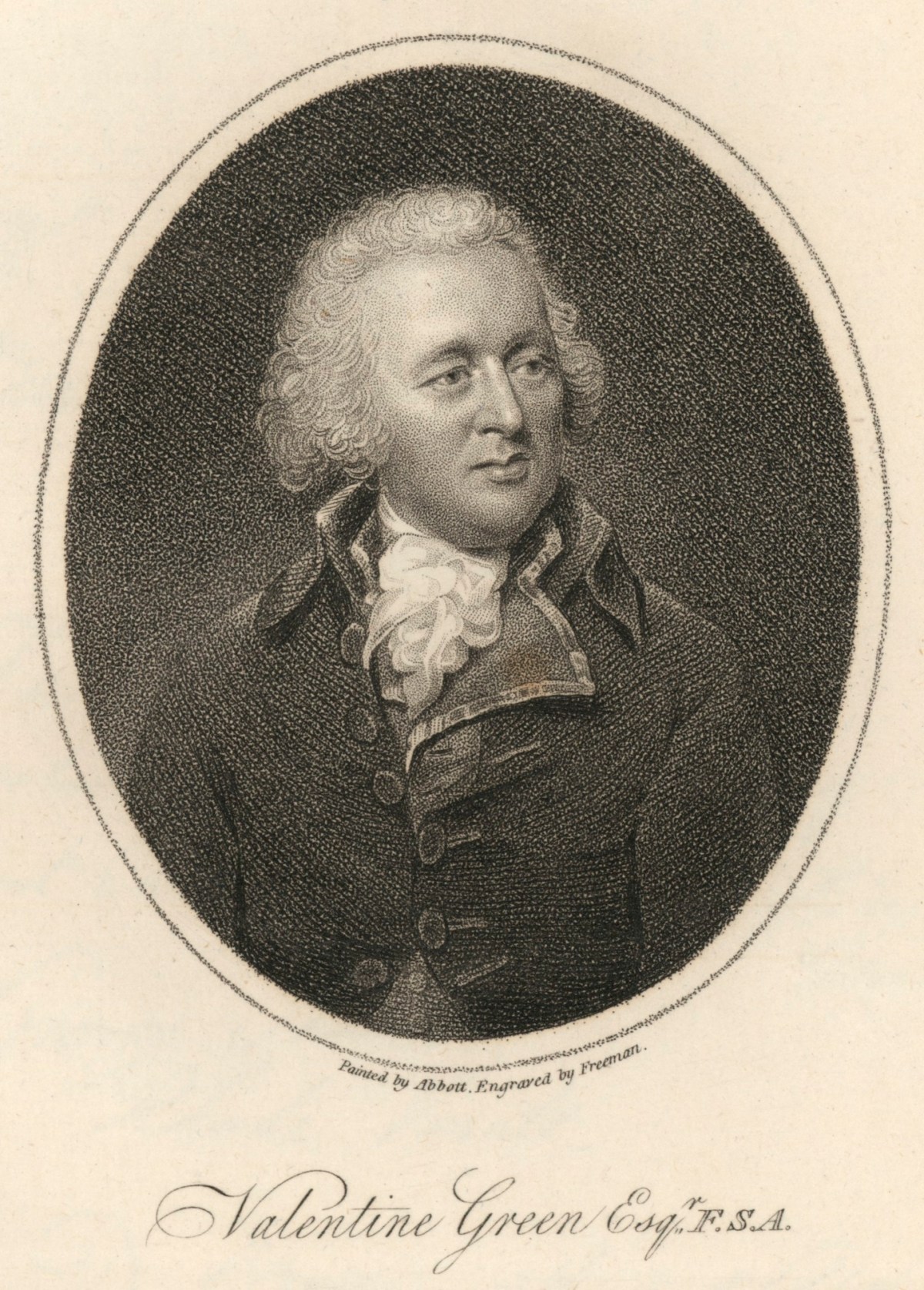 Lemuel Francis Abbott, Portrait of Valentine Green, Esq., F.S.A.