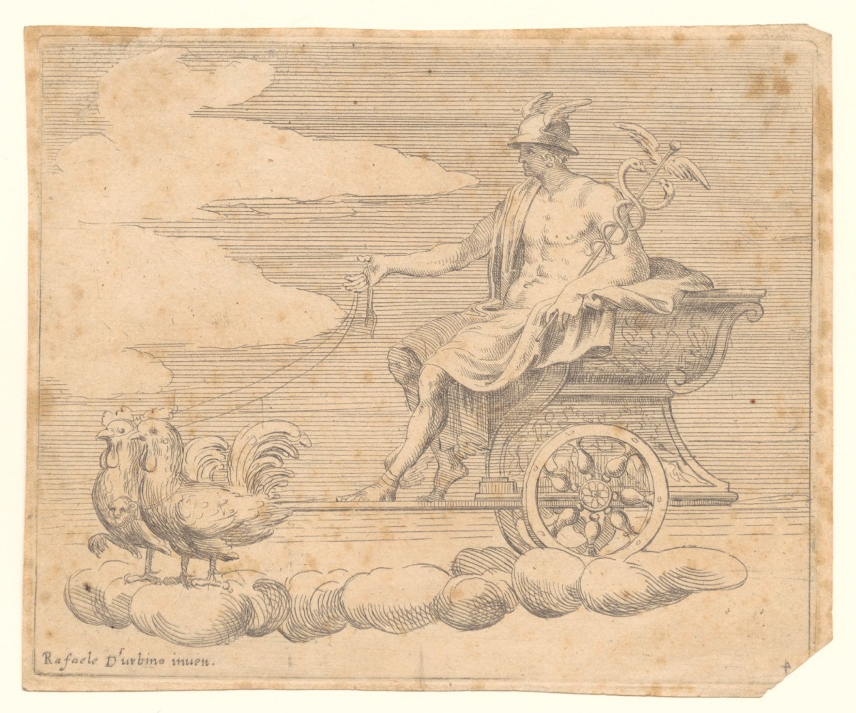 Raphael and Perino del Vaga and Giovanni da Udine, Mercury in his Chariot