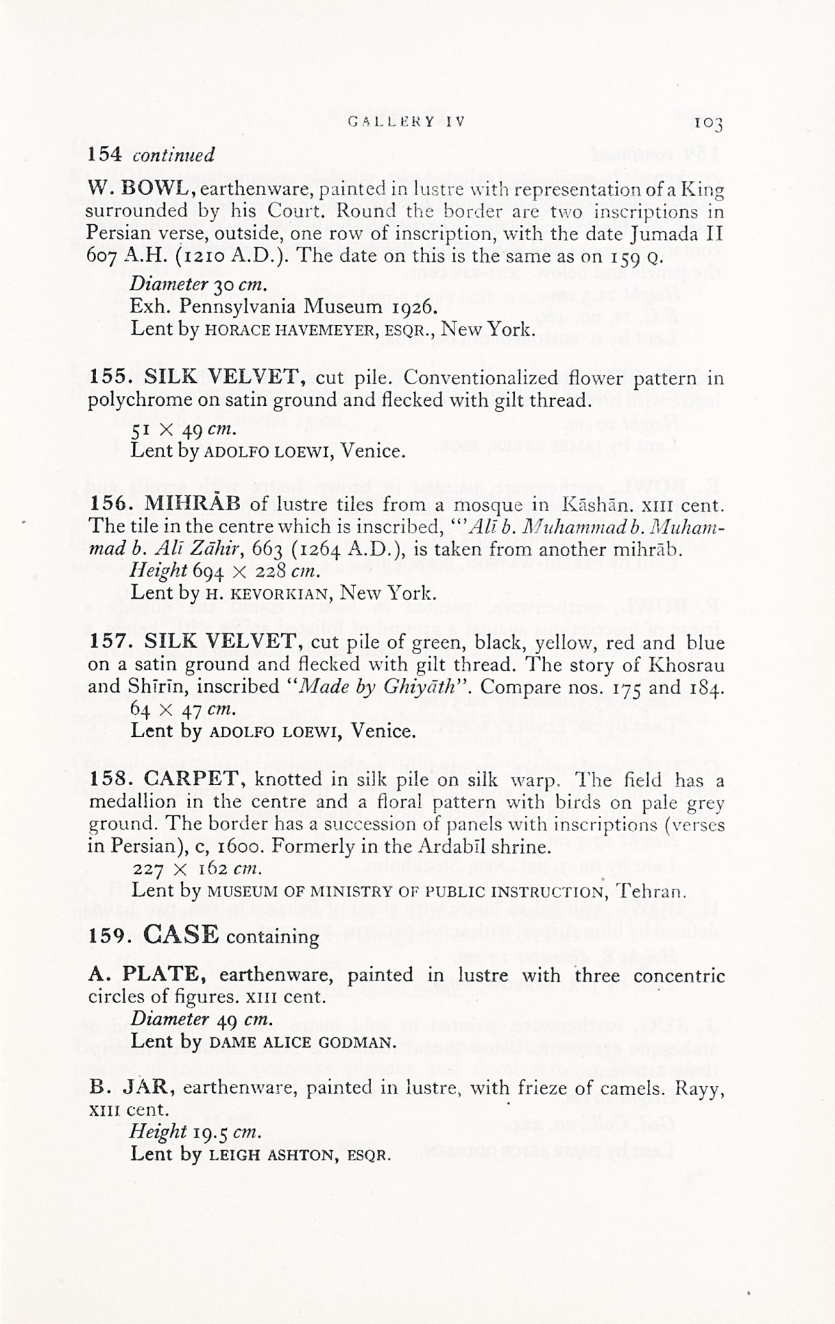 Page 131 of 1931 - International Exhibition of Persian Art