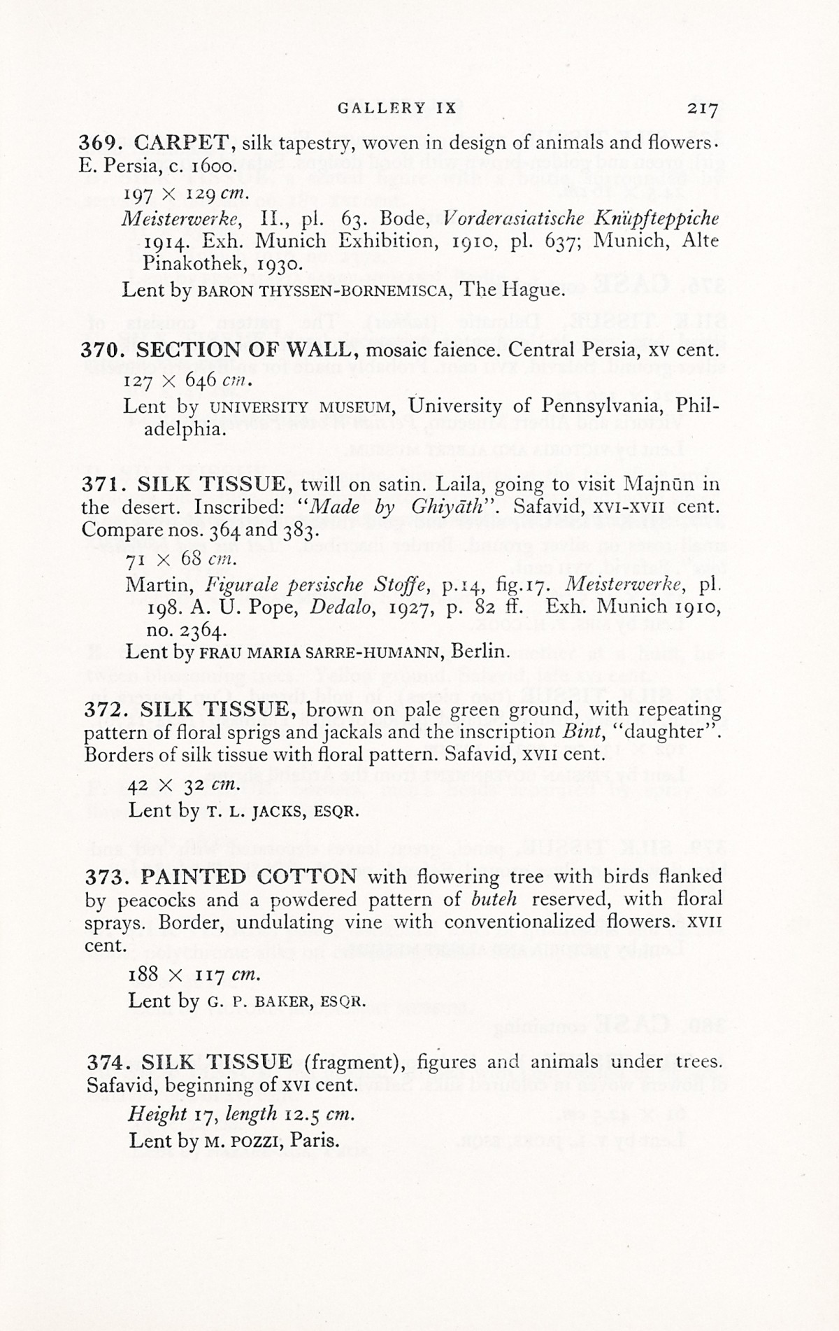 Page 245 of 1931 - International Exhibition of Persian Art