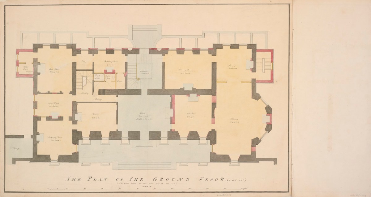 Samuel Ware, Alternative designs for alterations and additions to Burlington House, Piccadilly, Westminster, London: ground floor plan