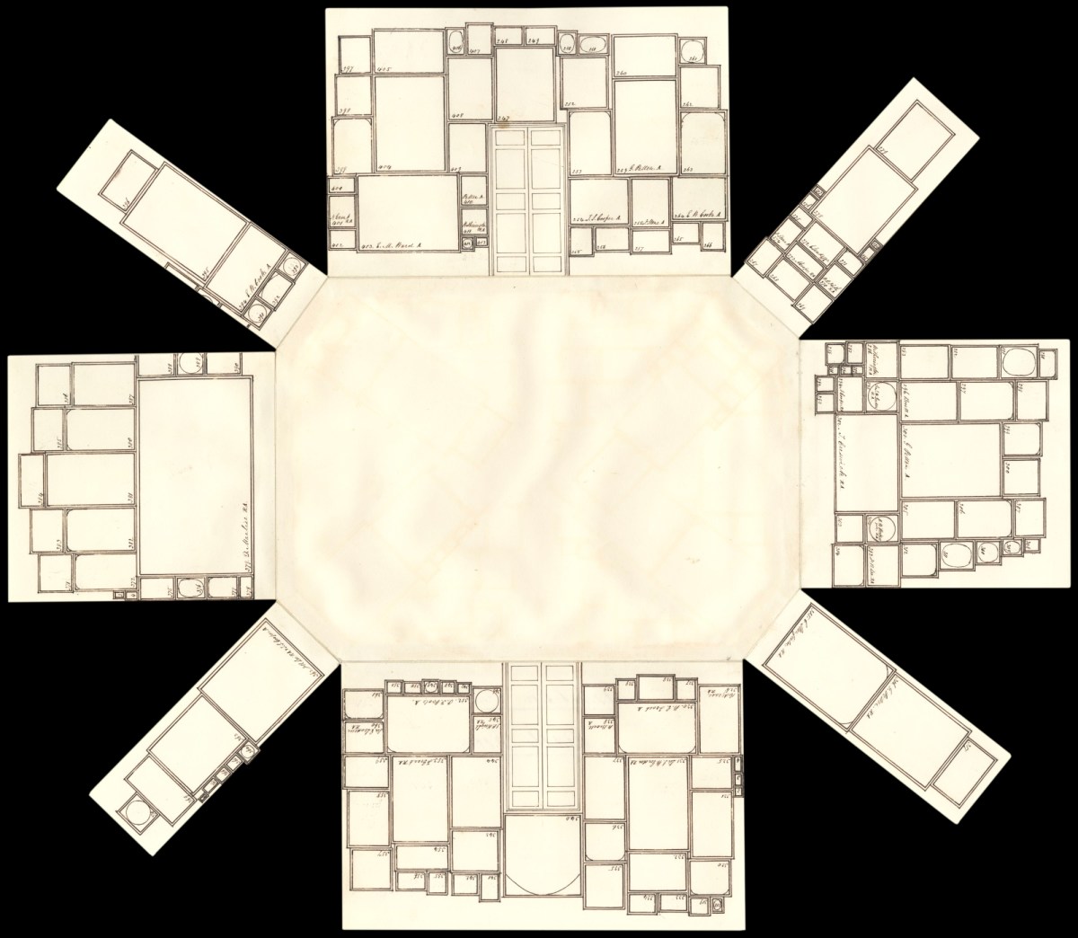, Pop-up diagrams of the hang of works in the summer exhibition