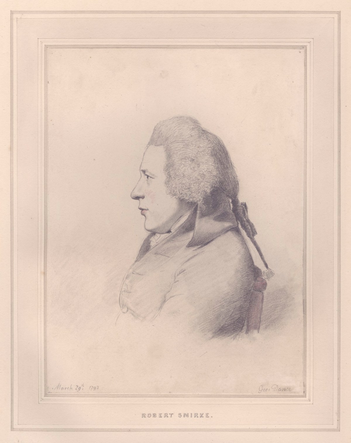 George Dance RA, Portrait of Robert Smirke, R.A.