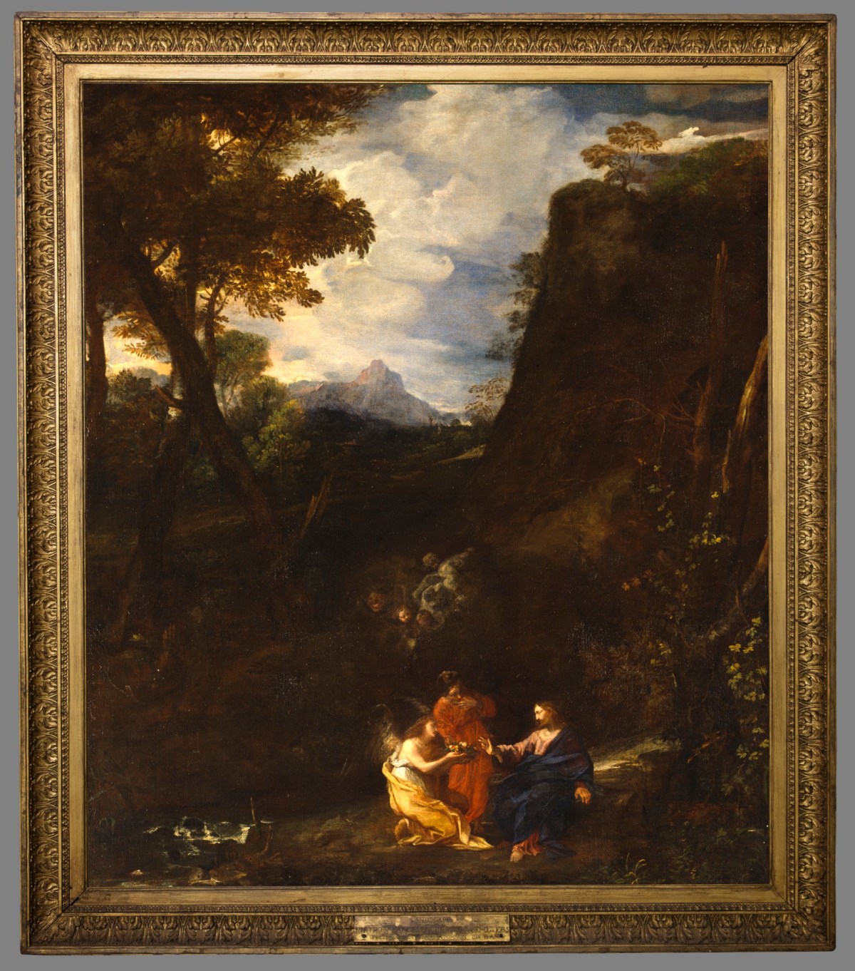 Unknown, Frame for Pier Francesco Mola 'Landscape with Christ and two Angels'