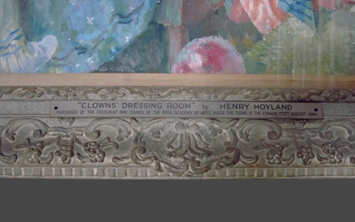 Unknown, Frame for Henry George Hoyland 'Clowns' Dressing Room'