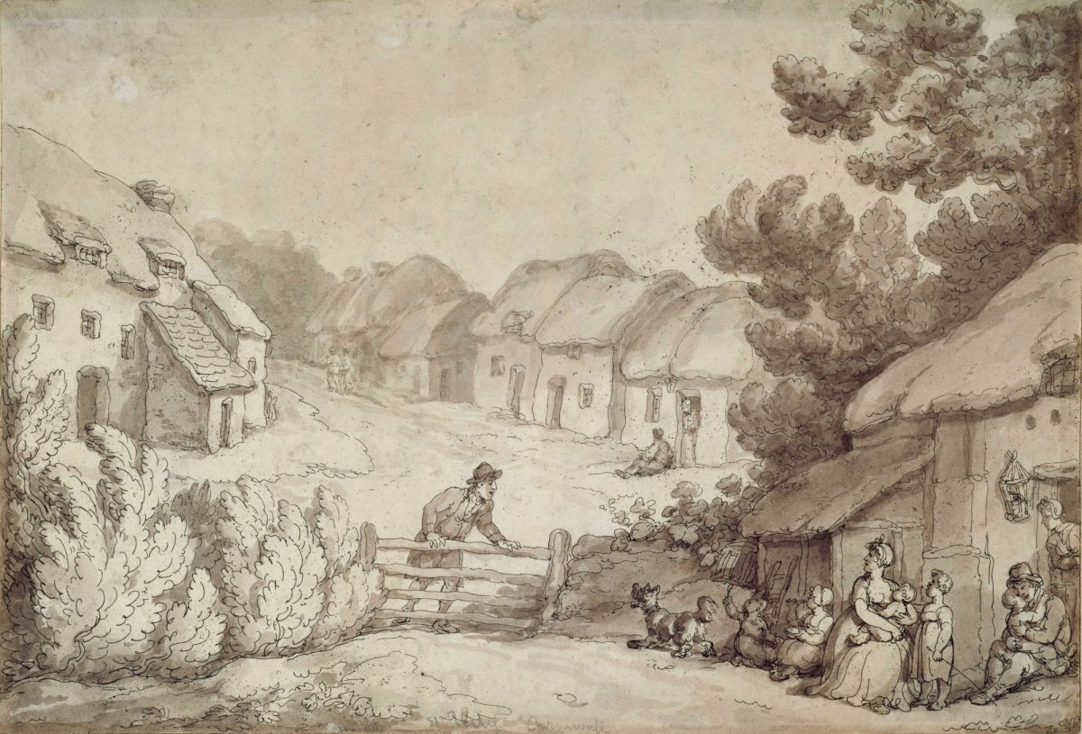 Village scene sketch