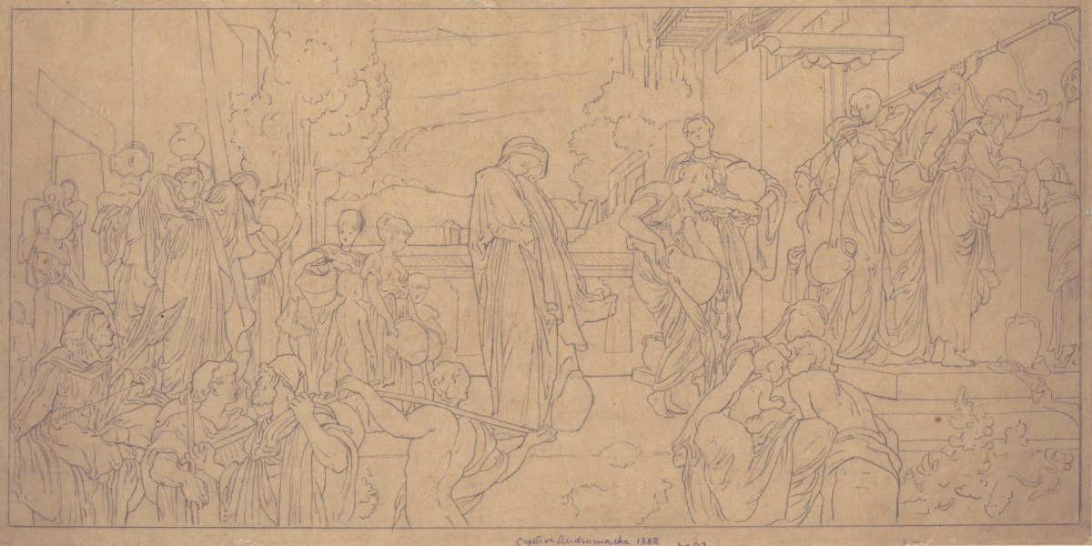 Lord Leighton PRA, Tracing for 'Captive Andromache'
