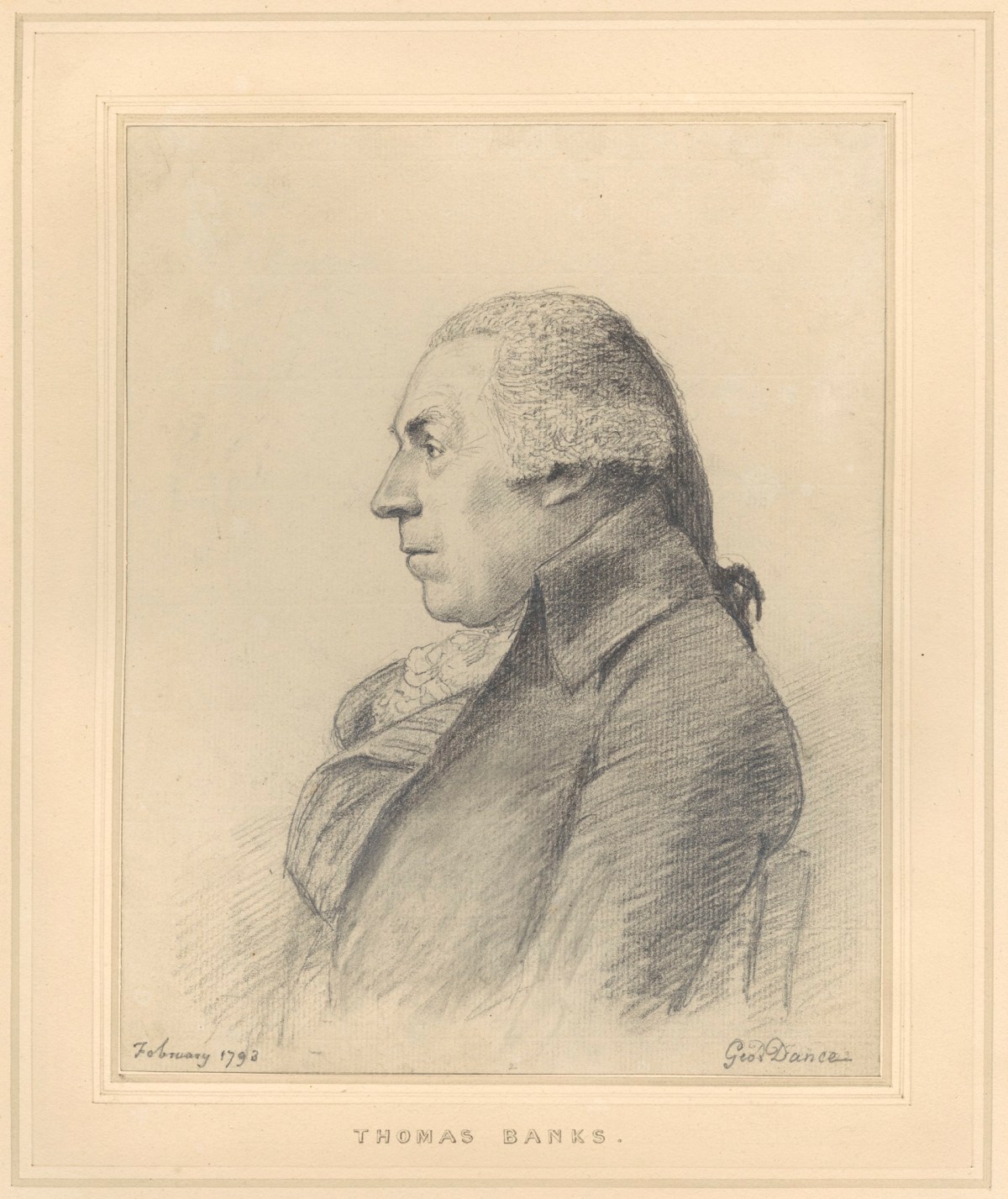 George Dance RA, Portrait of Thomas Banks, R.A.