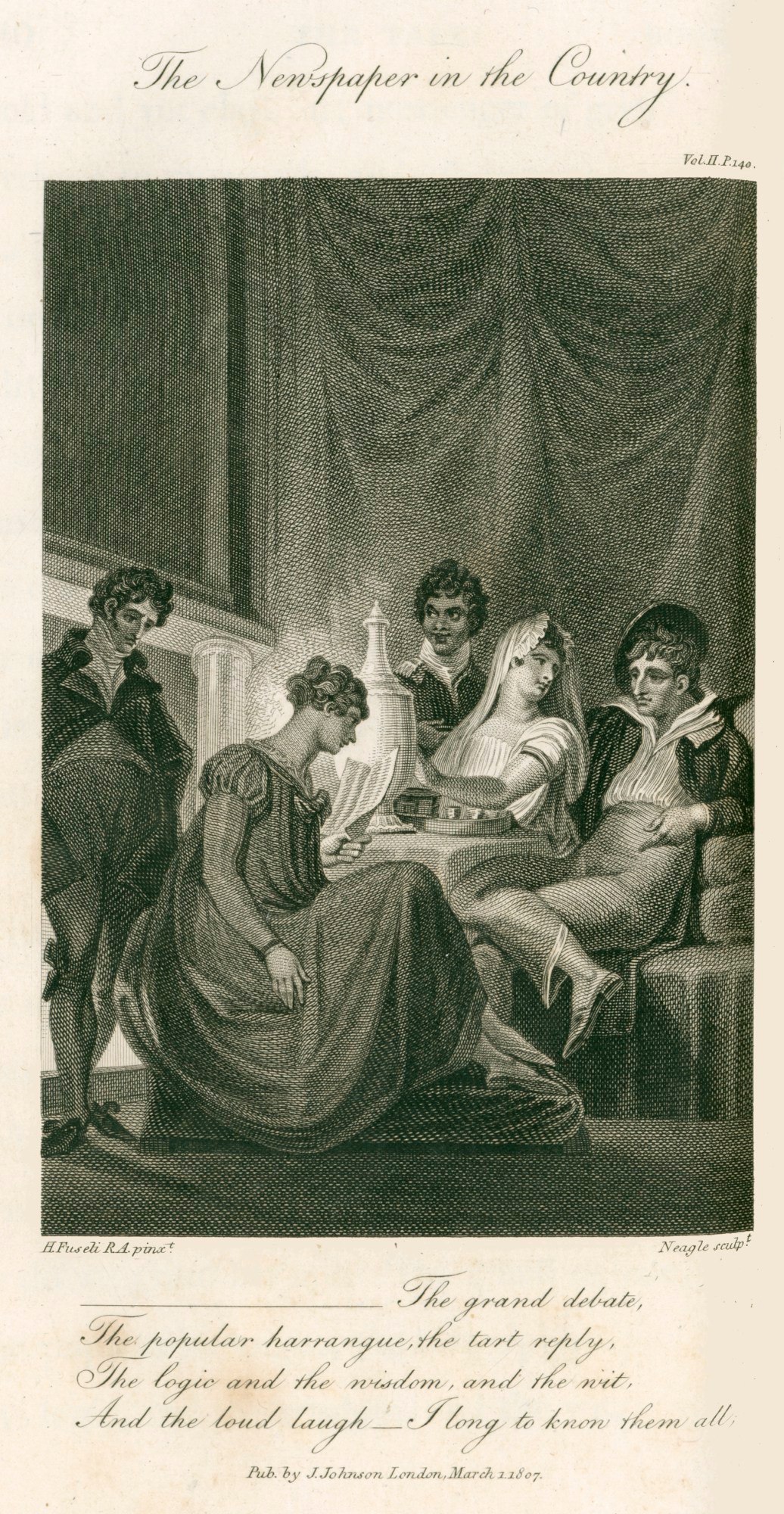 Henry Fuseli RA, The Newspaper in the Country