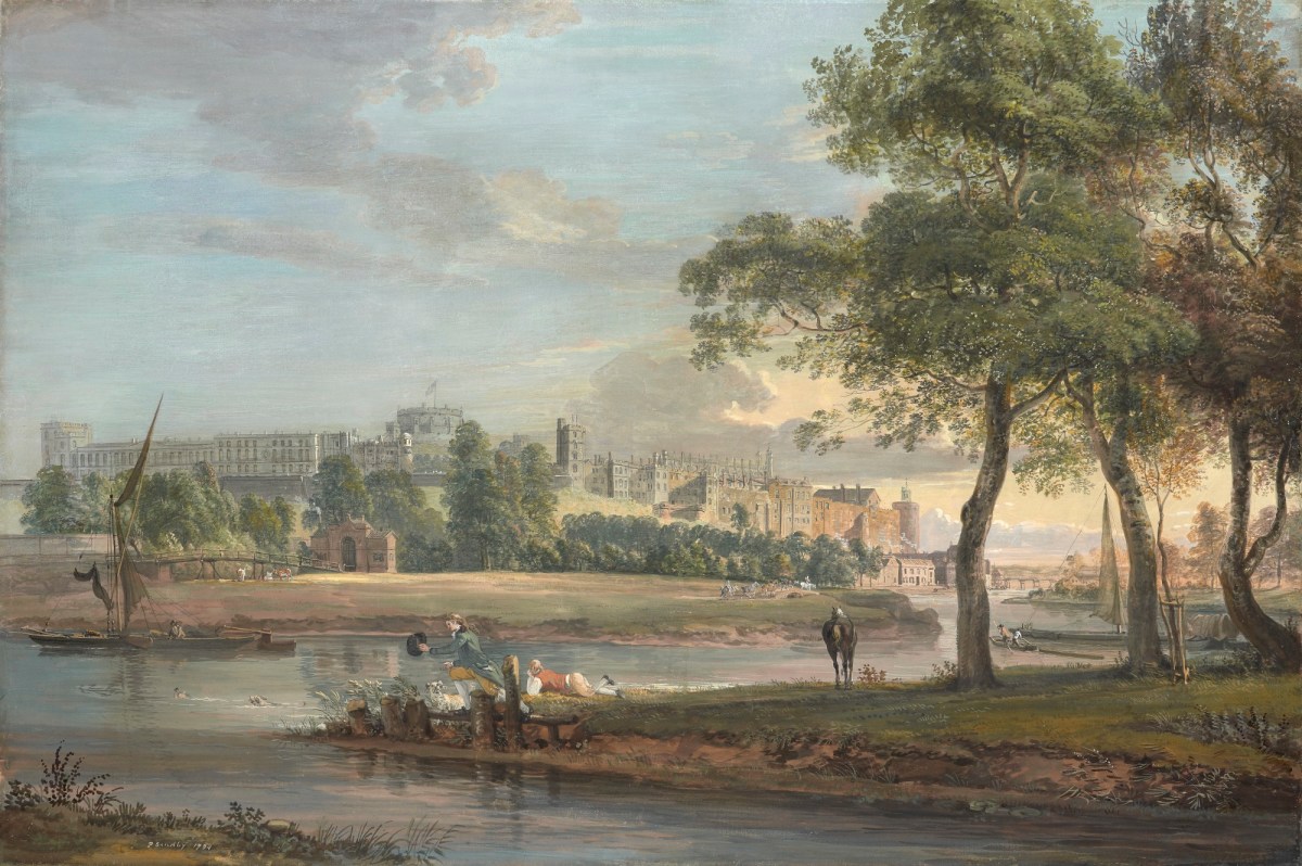 Paul Sandby RA, View of Windsor Castle from the banks of the River Thames