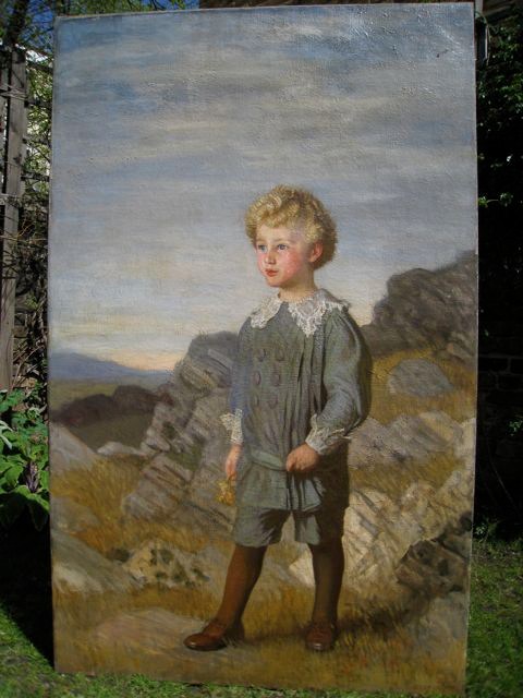 Sir George Clausen RA, Figure study for the portrait of Mervyn, son of J. Herbert Roberts Bt.