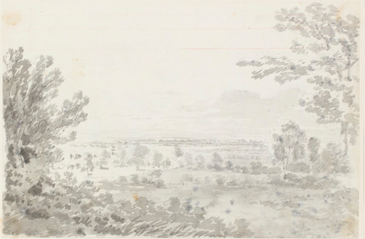 Philip Reinagle RA, Sketch of a countryside landscape