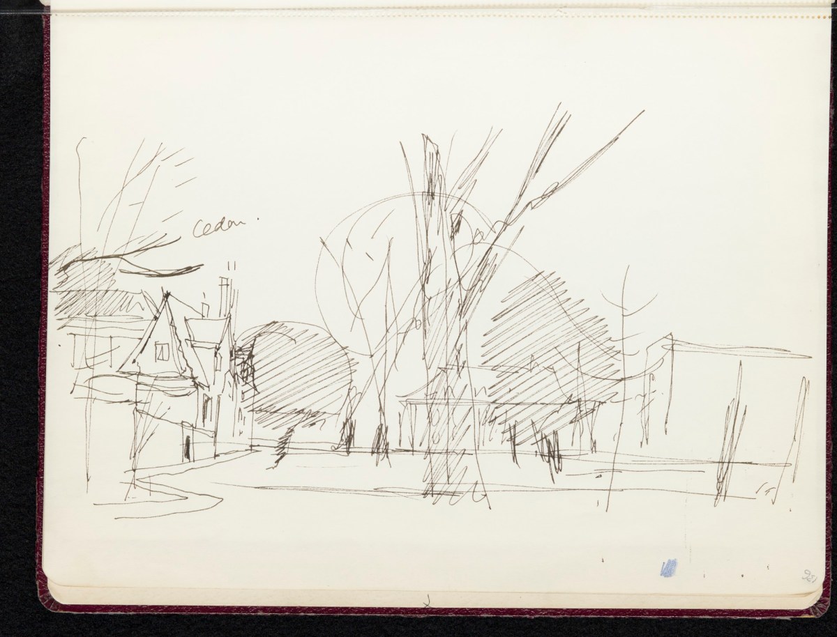 Sir Hugh Casson PRA, Sketchbook with designs and notes