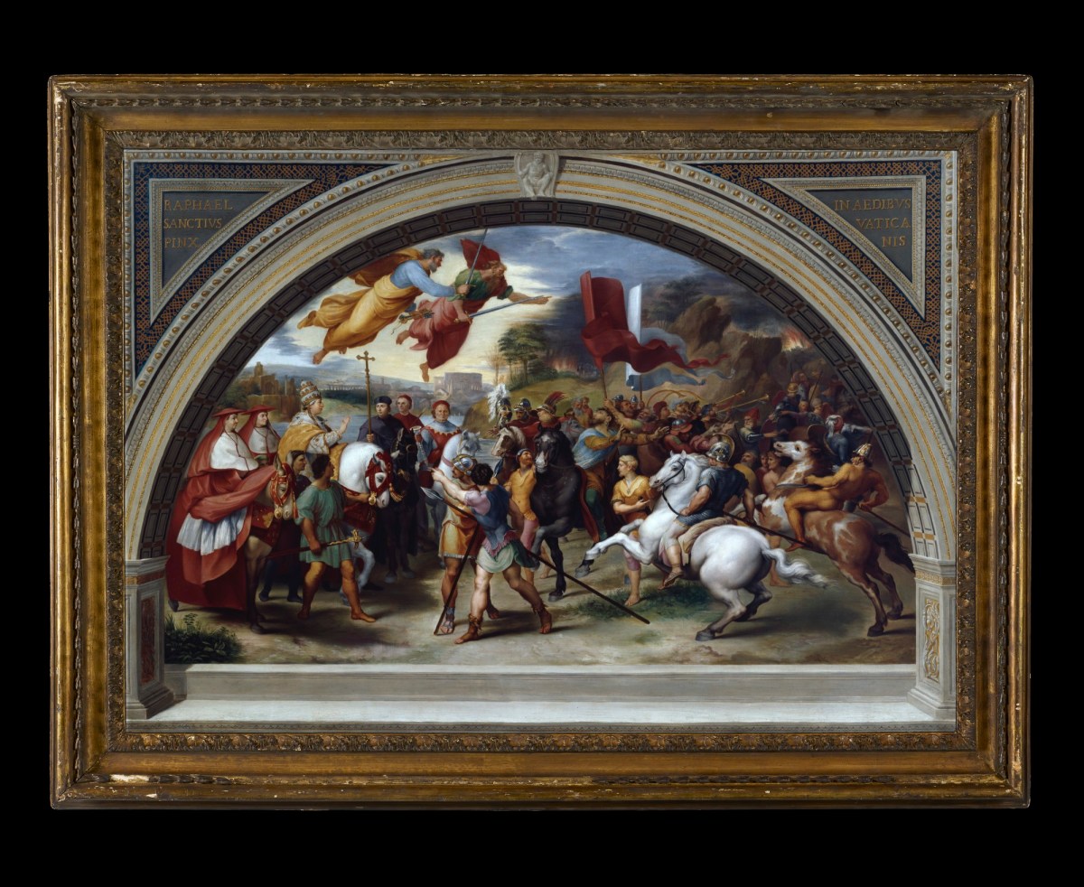 Unknown, Frame for Giuseppe Cades after Raphael 'The Repulse of Attila'