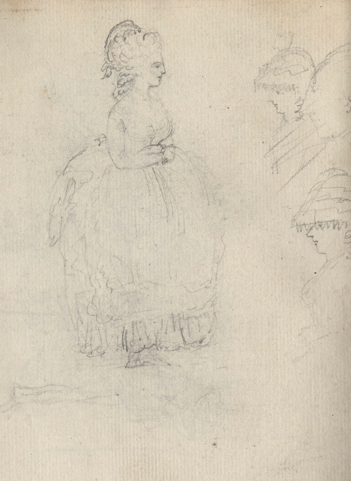 Unknown artist, Leaf from a sketchbook