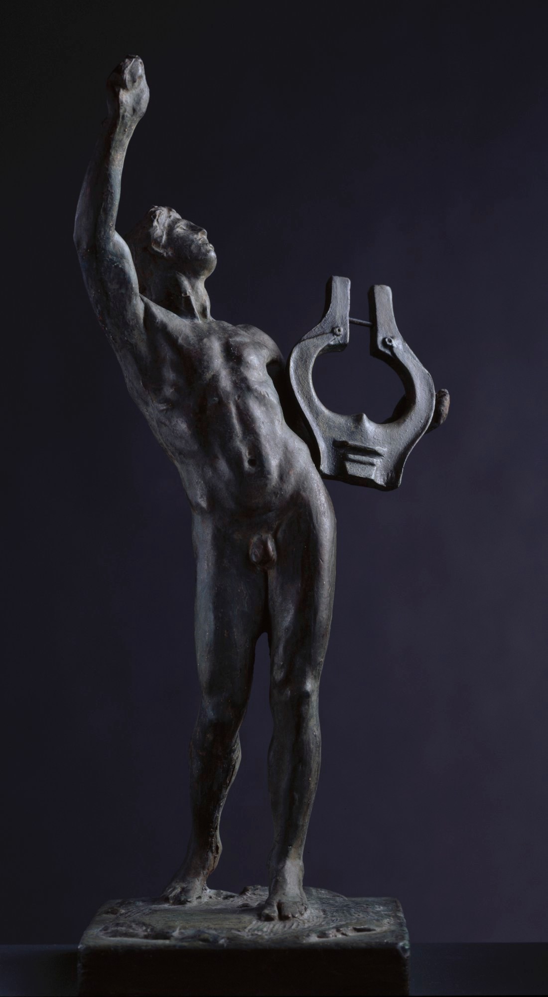 Lord Leighton PRA, Sketch model for figure holding lyre in 'The Daphnephoria'