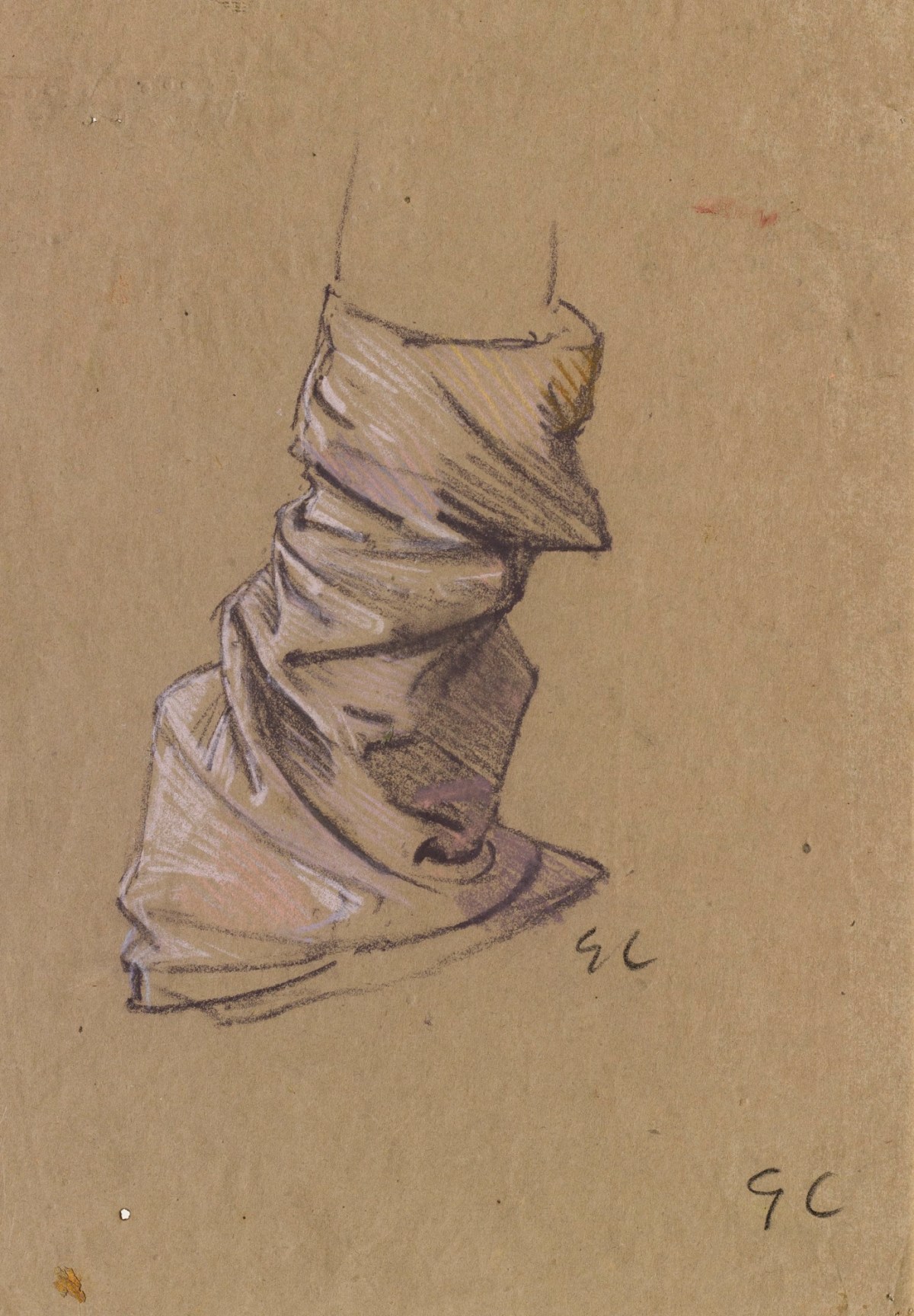Sir George Clausen RA, Study of a sleeve for 'Evening Song'